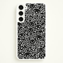 Black Skulls - Skate Aesthetic   - Skate Aesthetic Phone Case for Galaxy S23
