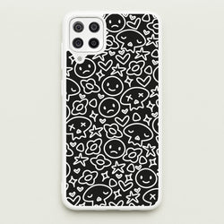 Black Skulls - Skate Aesthetic   - Skate Aesthetic Phone Case for Galaxy A12