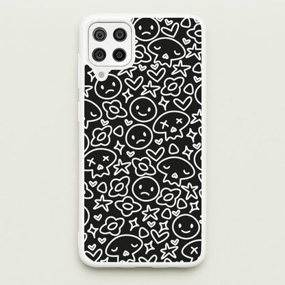 Black Skulls - Skate Aesthetic   - Skate Aesthetic Phone Case for Galaxy A12