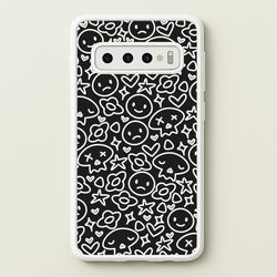 Black Skulls - Skate Aesthetic   - Skate Aesthetic Phone Case for Galaxy S10 Plus