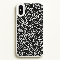 Black Skulls - Skate Aesthetic   - Skate Aesthetic Phone Case for iPhone XS Max