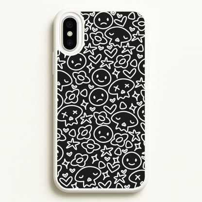 Black Skulls - Skate Aesthetic   - Skate Aesthetic Phone Case for iPhone XS Max
