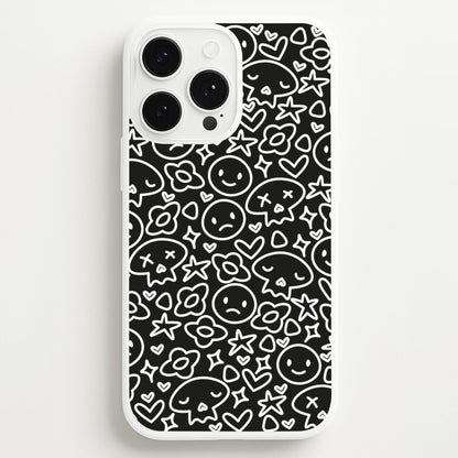 Black Skulls - Skate Aesthetic   - Skate Aesthetic Phone Case for iPhone 13 Pro Max