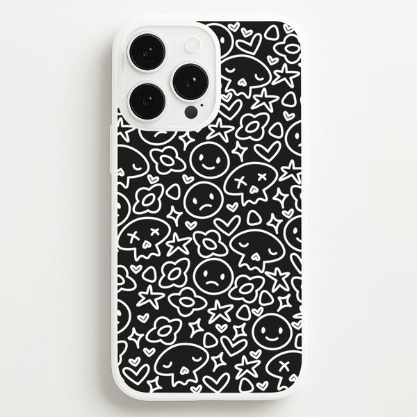 Black Skulls - Skate Aesthetic   - Skate Aesthetic Phone Case for iPhone 13 Pro Max