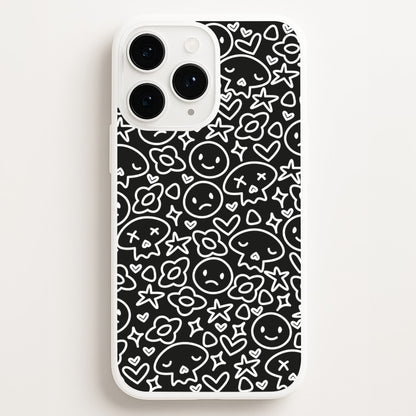 Black Skulls - Skate Aesthetic   - Skate Aesthetic Phone Case for iPhone 12 Pro Max