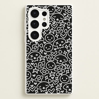 Black Skulls - Skate Aesthetic   - Skate Aesthetic Phone Case for Galaxy S25 Ultra