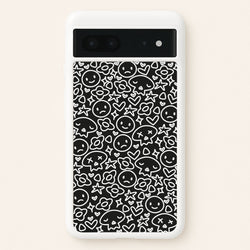 Black Skulls - Skate Aesthetic   - Skate Aesthetic Phone Case for Google Pixel 7