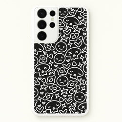 Black Skulls - Skate Aesthetic   - Skate Aesthetic Phone Case for Galaxy S21 Ultra