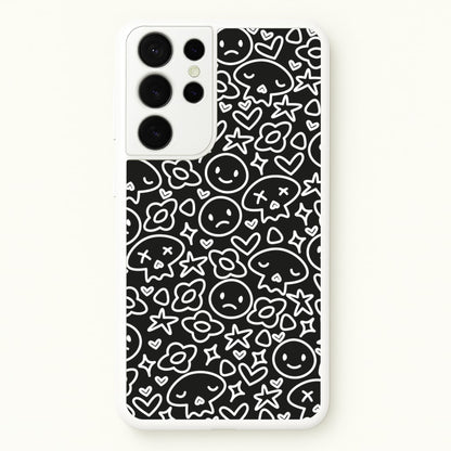 Black Skulls - Skate Aesthetic   - Skate Aesthetic Phone Case for Galaxy S21 Ultra