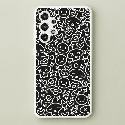 Black Skulls - Skate Aesthetic   - Skate Aesthetic Phone Case for Galaxy A13