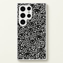 Black Skulls - Skate Aesthetic   - Skate Aesthetic Phone Case for Galaxy S24 Ultra