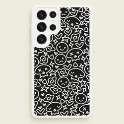 Black Skulls - Skate Aesthetic   - Skate Aesthetic Phone Case for Galaxy S22 Ultra