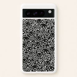 Black Skulls - Skate Aesthetic   - Skate Aesthetic Phone Case for Google Pixel 8 Pro