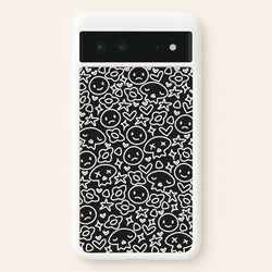 Black Skulls - Skate Aesthetic   - Skate Aesthetic Phone Case for Google Pixel 6