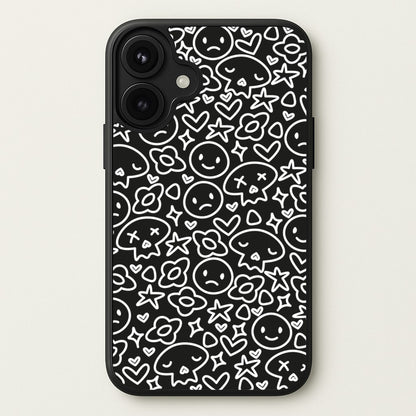 Black Skulls - Skate Aesthetic Phone Case for iPhone 17