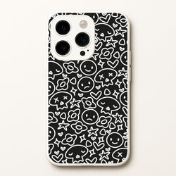 Black Skulls - Skate Aesthetic   - Skate Aesthetic Phone Case for iPhone 14 Pro Max