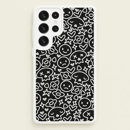 Black Skulls - Skate Aesthetic   - Skate Aesthetic Phone Case for Galaxy S23 Ultra