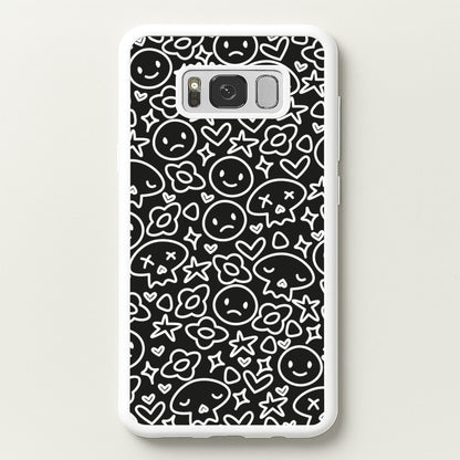 Black Skulls - Skate Aesthetic   - Skate Aesthetic Phone Case for Galaxy S8