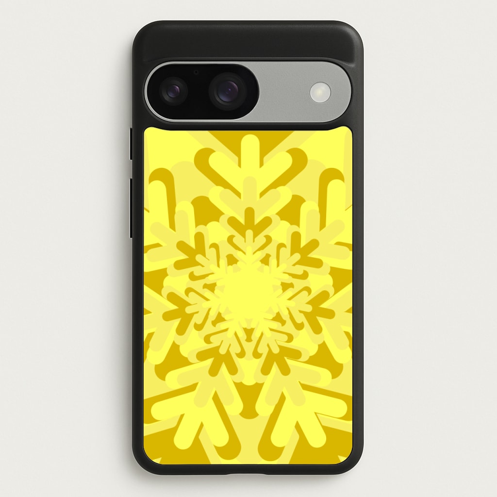 Yellow - Colourful Snowflakes  - Colourful Snowflakes Phone Case for Google Pixel 9 / 9 Pro