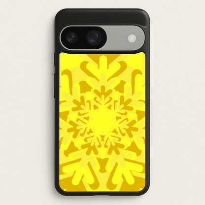 Yellow - Colourful Snowflakes  - Colourful Snowflakes Phone Case for Google Pixel 9 / 9 Pro