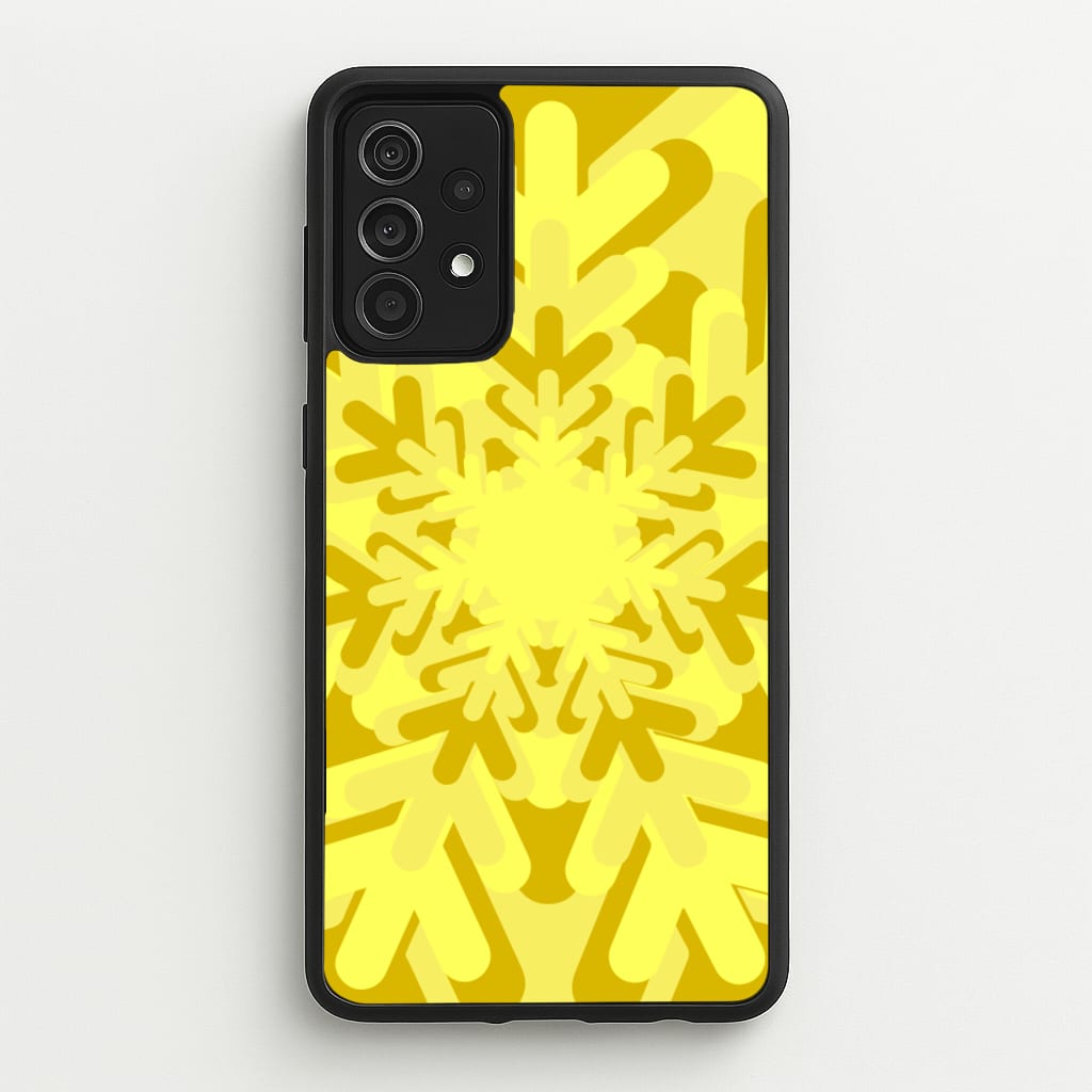 Yellow - Colourful Snowflakes  - Colourful Snowflakes Phone Case for Galaxy A52 / A52s