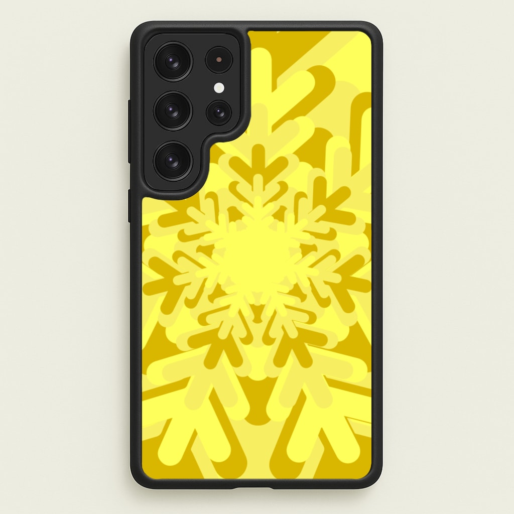 Yellow - Colourful Snowflakes  - Colourful Snowflakes Phone Case for Galaxy S22 Ultra