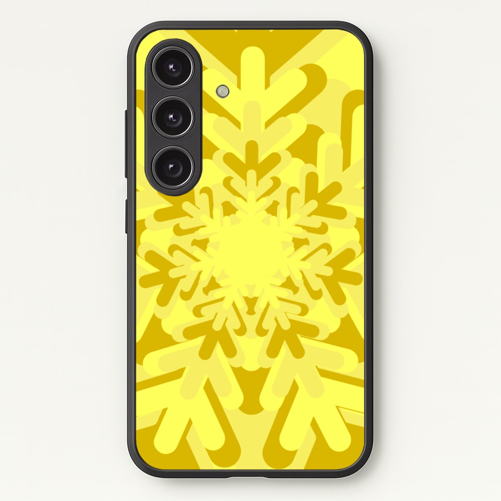 Yellow - Colourful Snowflakes  - Colourful Snowflakes Phone Case for Galaxy S24FE