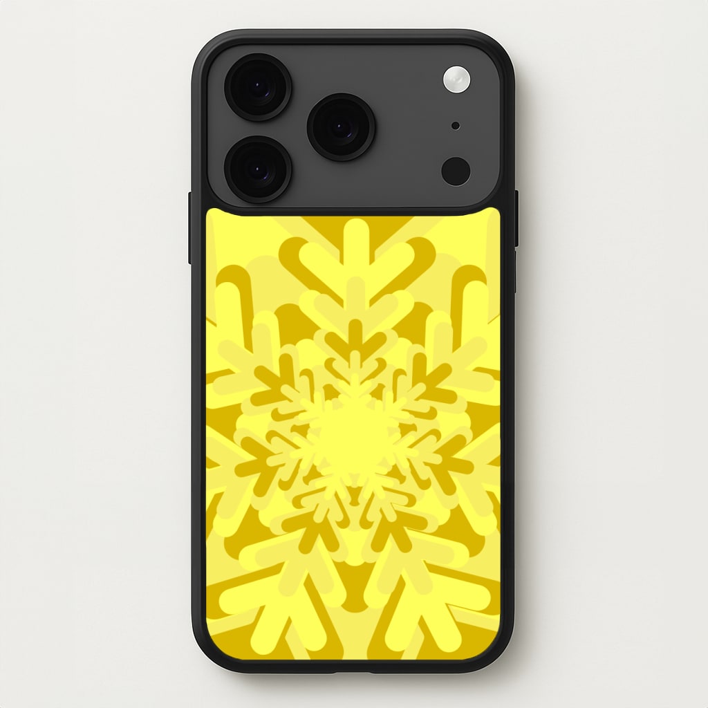 Yellow - Colourful Snowflakes Phone Case for iPhone 17 Pro Max