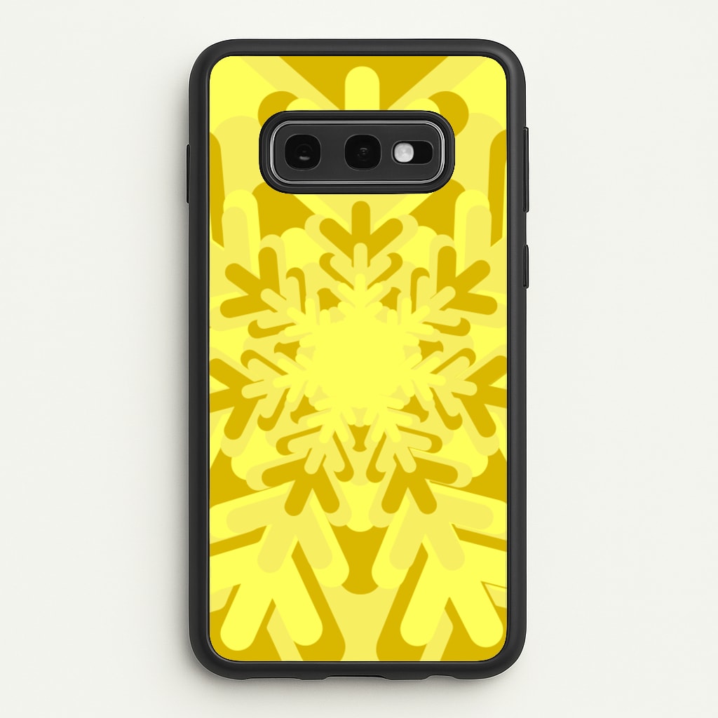 Yellow - Colourful Snowflakes  - Colourful Snowflakes Phone Case for Galaxy S10e