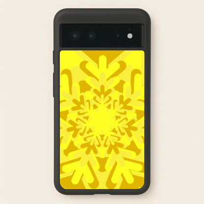 Yellow - Colourful Snowflakes  - Colourful Snowflakes Phone Case for Google Pixel 6