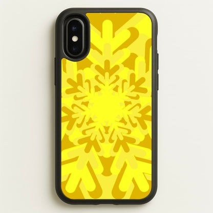Yellow - Colourful Snowflakes  - Colourful Snowflakes Phone Case for iPhone X / XS