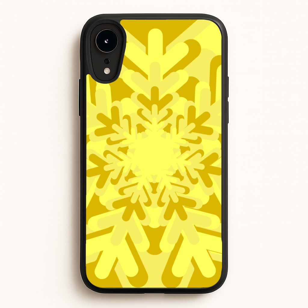 Yellow - Colourful Snowflakes  - Colourful Snowflakes Phone Case for iPhone XR