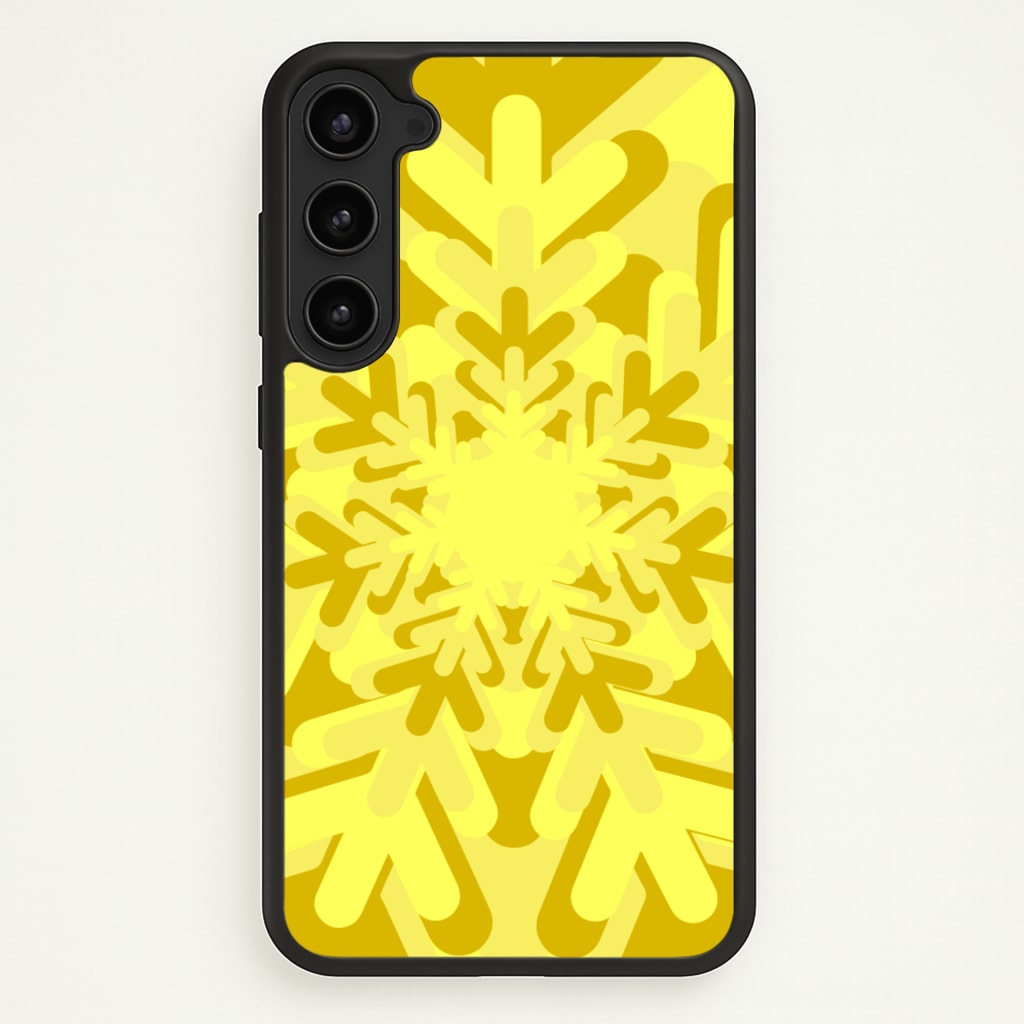 Yellow - Colourful Snowflakes  - Colourful Snowflakes Phone Case for Galaxy S23