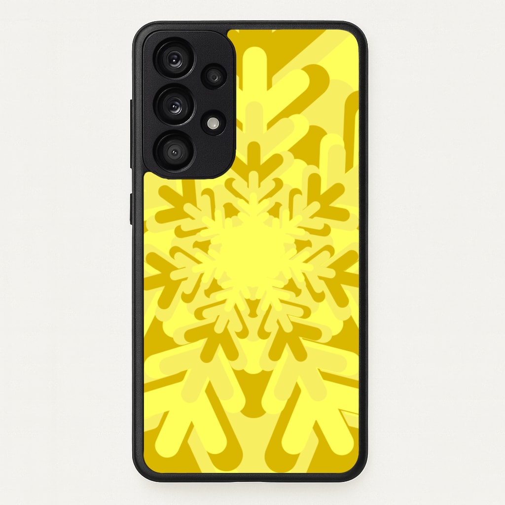 Yellow - Colourful Snowflakes  - Colourful Snowflakes Phone Case for Galaxy A53