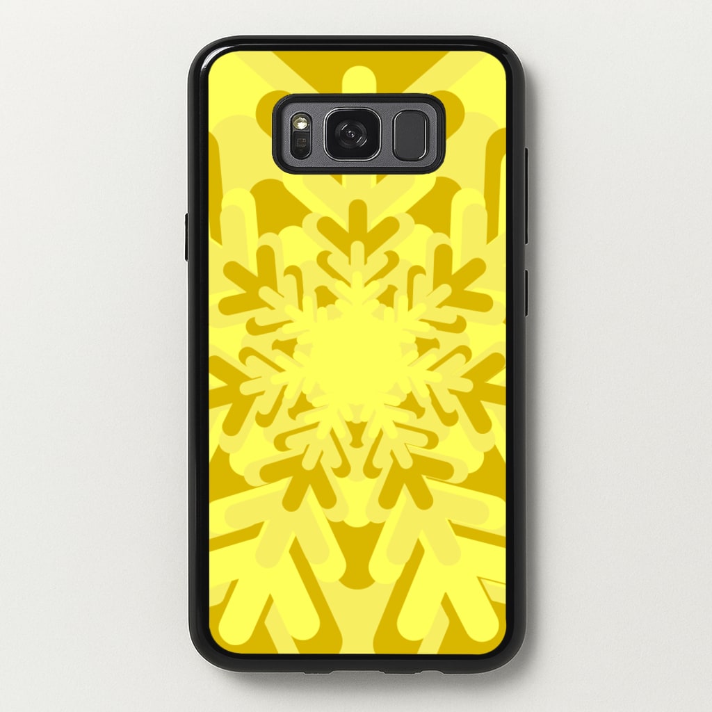 Yellow - Colourful Snowflakes  - Colourful Snowflakes Phone Case for Galaxy S8
