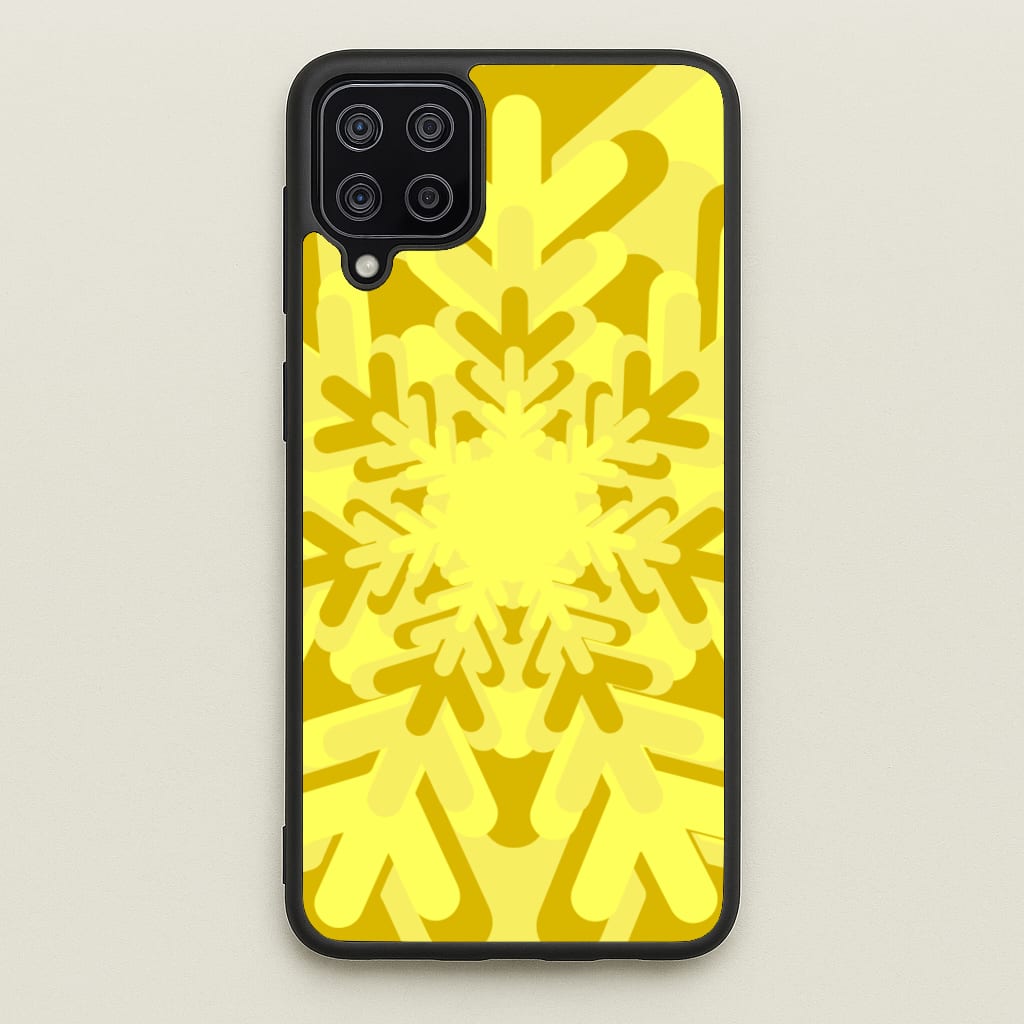 Yellow - Colourful Snowflakes  - Colourful Snowflakes Phone Case for Galaxy A12