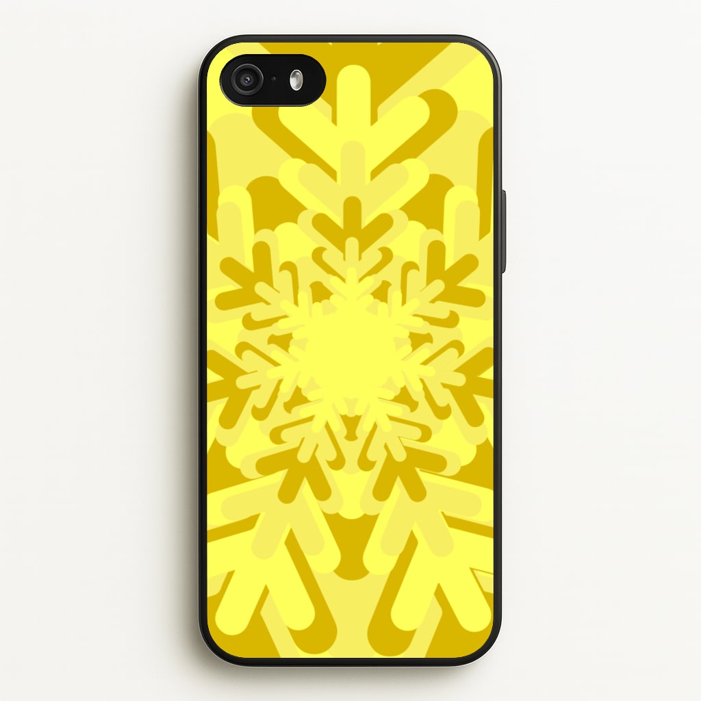 Yellow - Colourful Snowflakes  - Colourful Snowflakes Phone Case for iPhone 5 / 5s / SE 2016