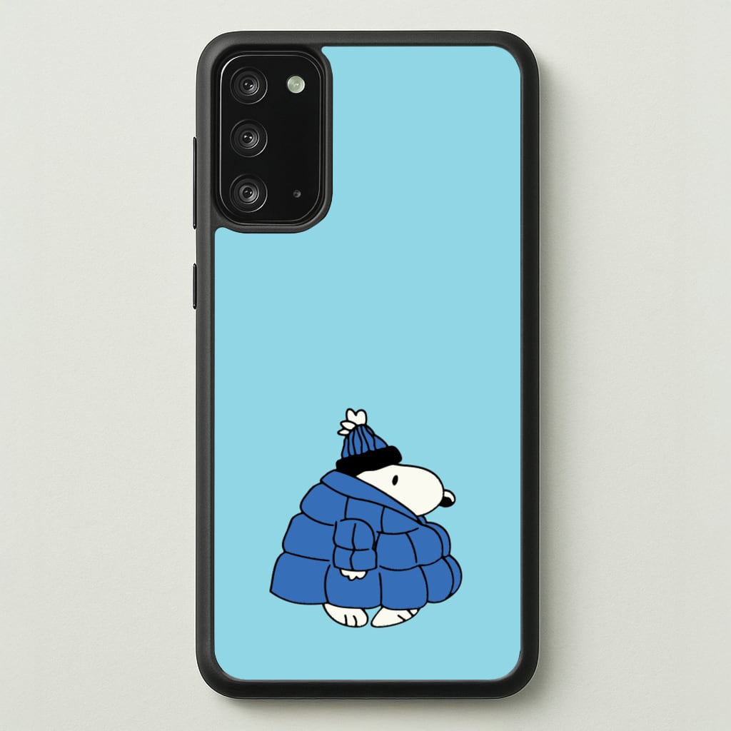 Cartoon Beagle Puffer Jacket Blue  - Snoopy Phone Case for Galaxy Note 20