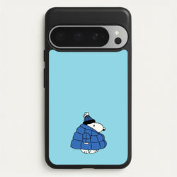 Cartoon Beagle Puffer Jacket Blue  - Snoopy Phone Case for Google Pixel 9 Pro XL