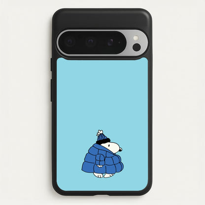 Cartoon Beagle Puffer Jacket Blue  - Snoopy Phone Case for Google Pixel 9 Pro XL