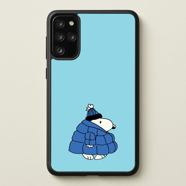 Cartoon Beagle Puffer Jacket Blue  - Snoopy Phone Case for Galaxy S20 Plus