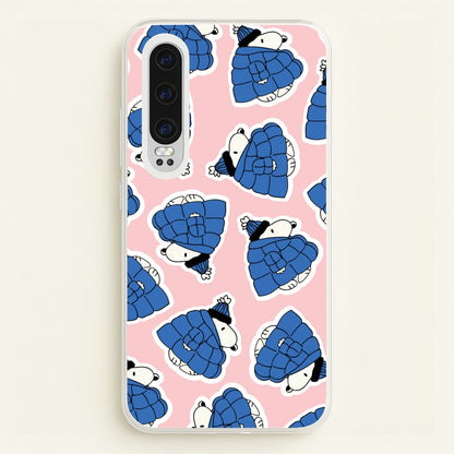 Cartoon Beagle Puffer Jacket Pattern  - Snoopy Phone Case for Huawei P30