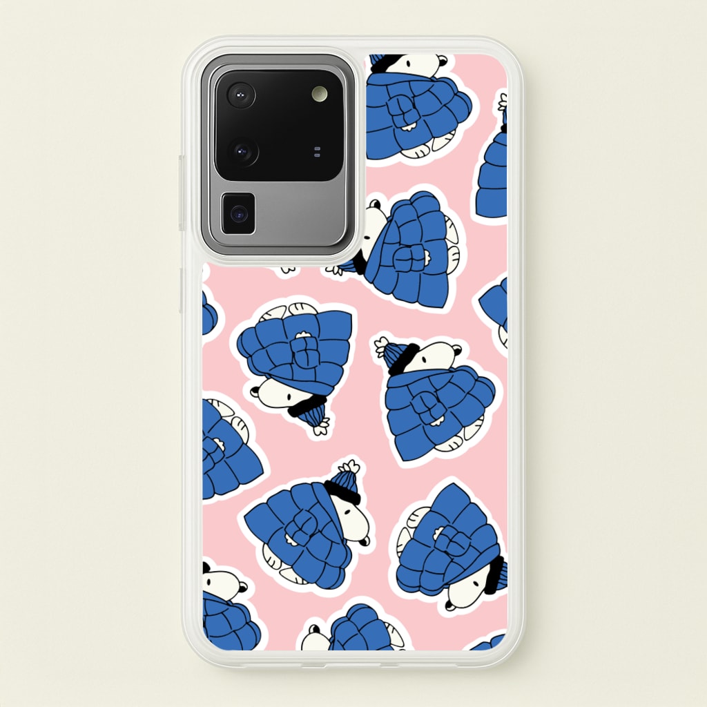Cartoon Beagle Puffer Jacket Pattern  - Snoopy Phone Case for Galaxy S20 Ultra
