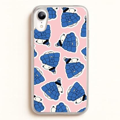 Cartoon Beagle Puffer Jacket Pattern  - Snoopy Phone Case for iPhone XR