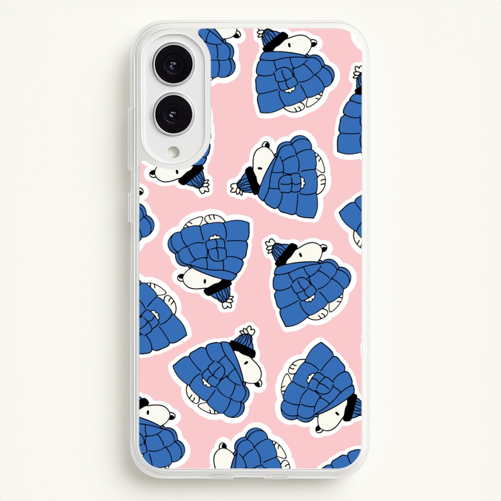 Cartoon Beagle Puffer Jacket Pattern  - Snoopy Phone Case for Galaxy S25 Edge