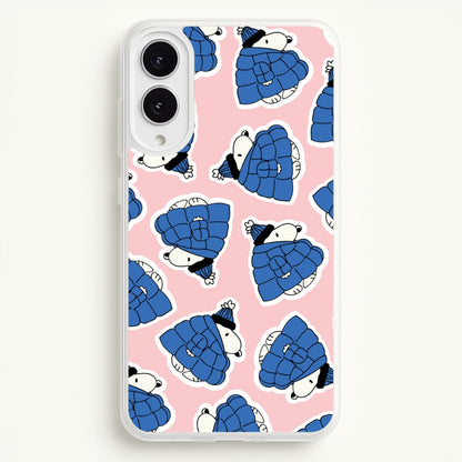 Cartoon Beagle Puffer Jacket Pattern  - Snoopy Phone Case for Galaxy S25 Edge