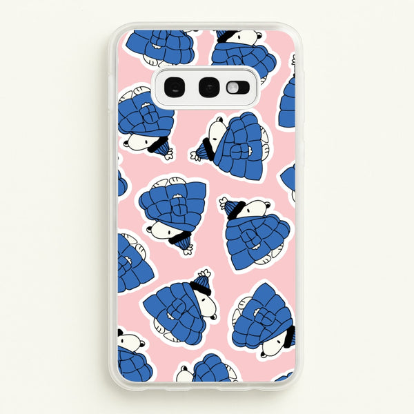 Cartoon Beagle Puffer Jacket Pattern  - Snoopy Phone Case for Galaxy S10e