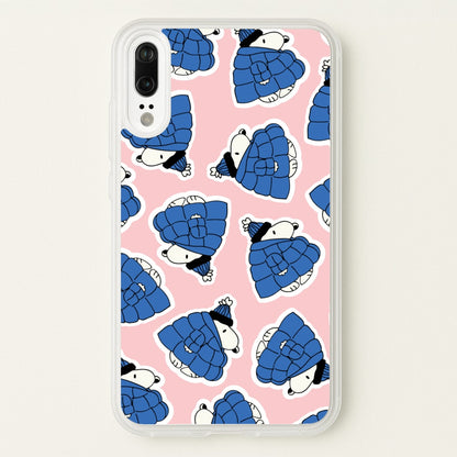 Cartoon Beagle Puffer Jacket Pattern  - Snoopy Phone Case for Huawei P20