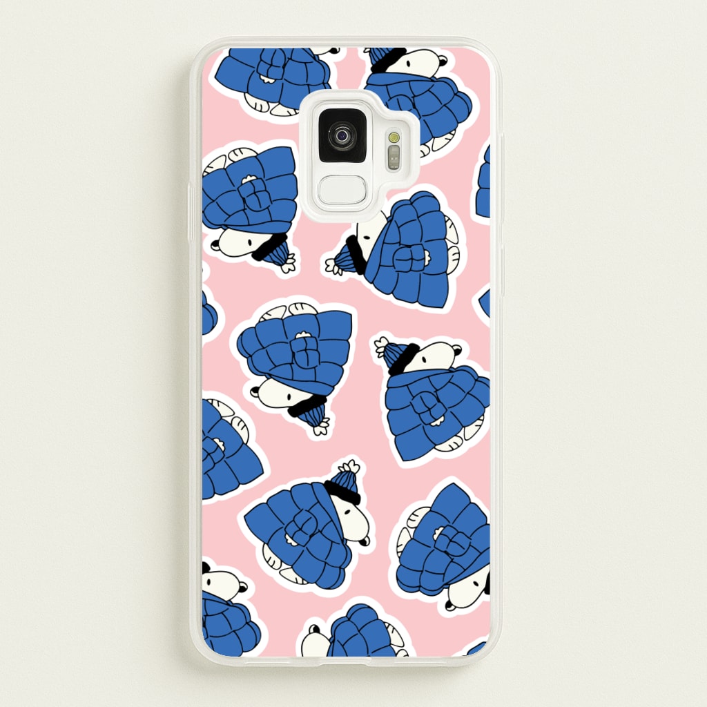 Cartoon Beagle Puffer Jacket Pattern  - Snoopy Phone Case for Galaxy S9