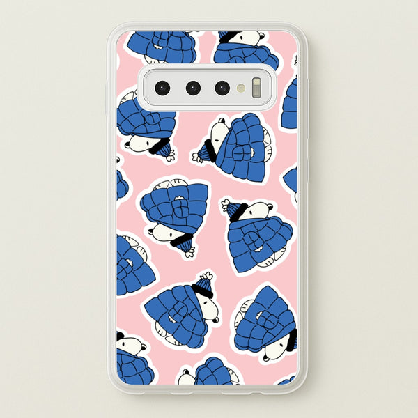 Cartoon Beagle Puffer Jacket Pattern  - Snoopy Phone Case for Galaxy S10